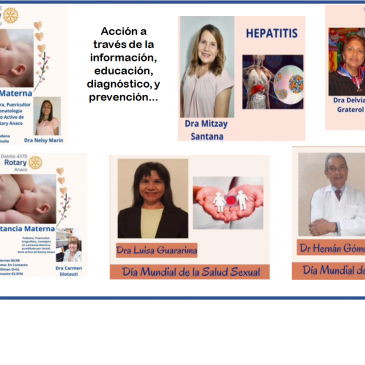 Distrito 4370 Anaco estado Anzoátegui Acción rotaria en la salud Rotary Anaco un trimestre dedicado a informar, educar, y prevenir