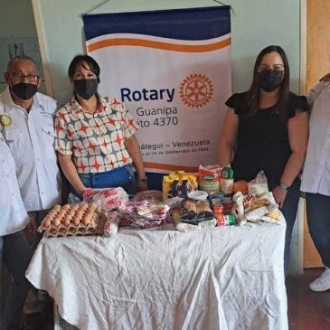 Rotary Guanipa en acción: entrega alimentos a pacientes de Cepasam